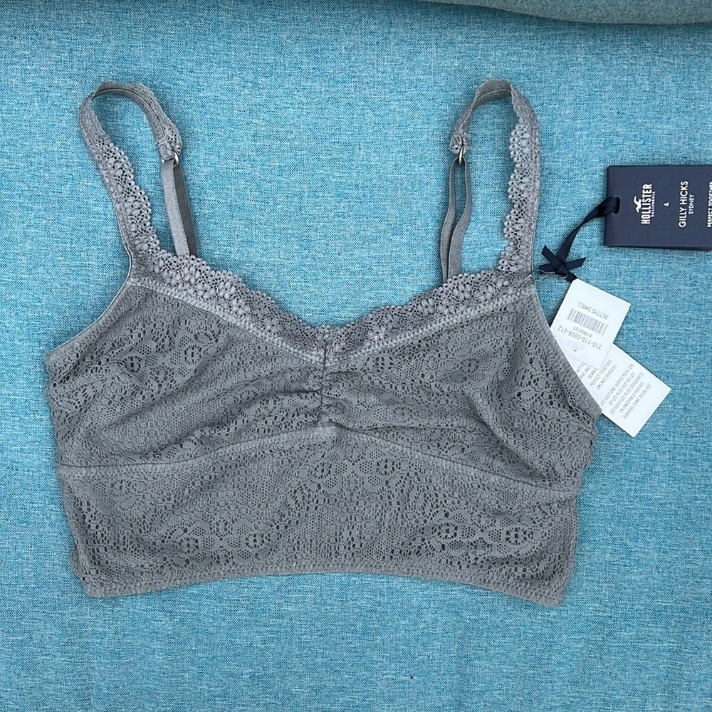 Gilly Hicks Sydney Hollister Gray Lace Bralette (Betty’s small)
